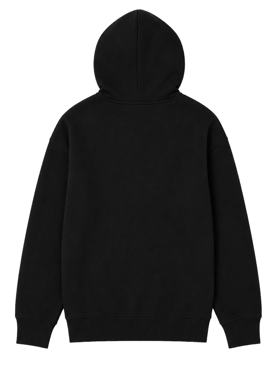 FELPA ZEBRA CON ZIP E CAPPUCCIO