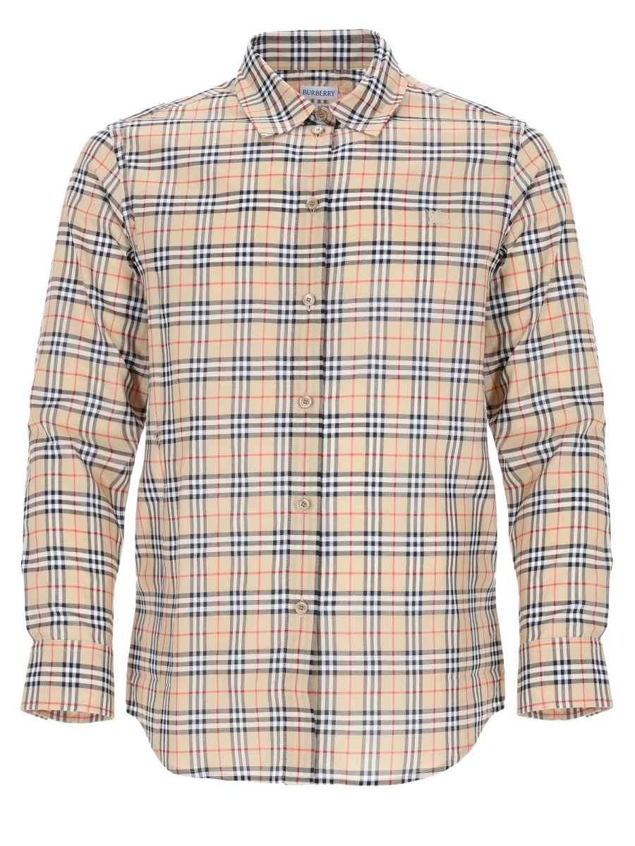 Camicia in Cotone Check con Vestibilità Classica