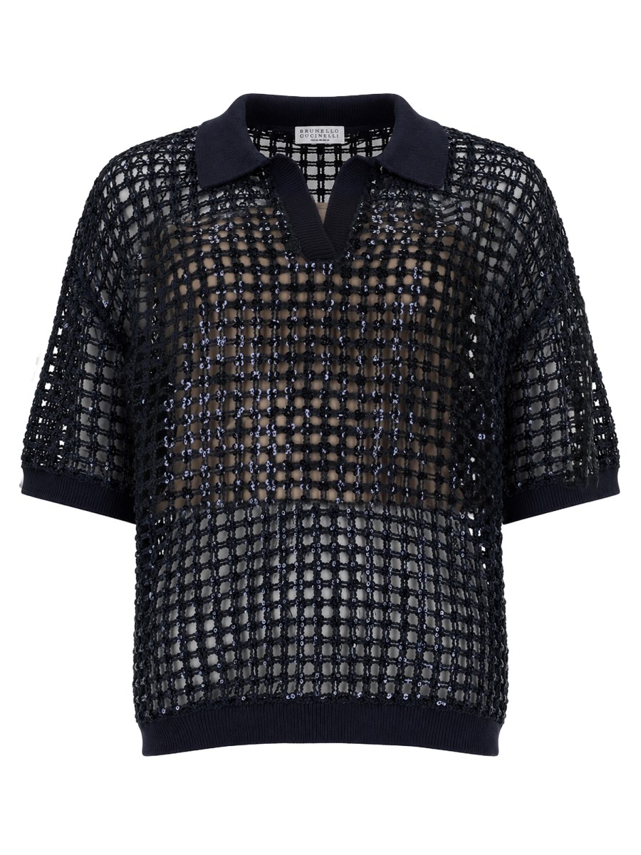 POLO IN MAGLIA DI SETA E LINO
