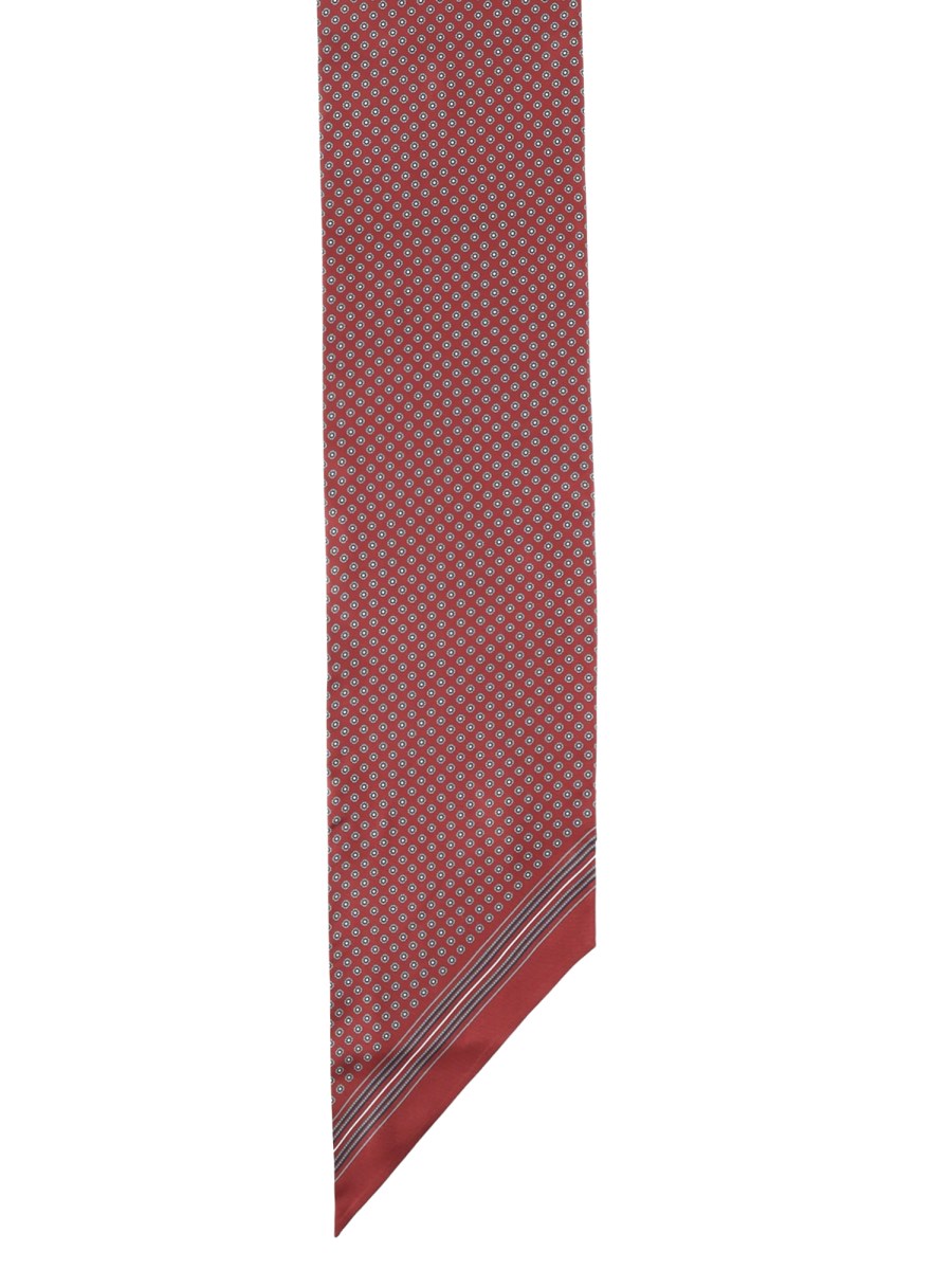Sciarpa Lavallière In Twill Di Seta