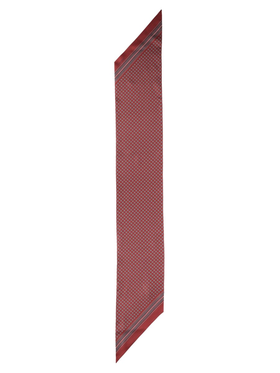 Sciarpa Lavallière In Twill Di Seta