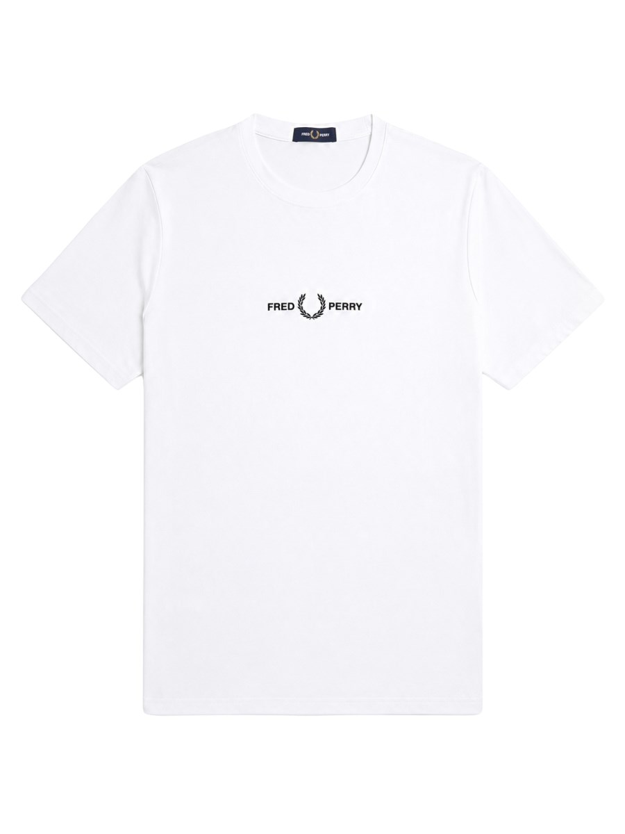 t-shirt con logo ricamato