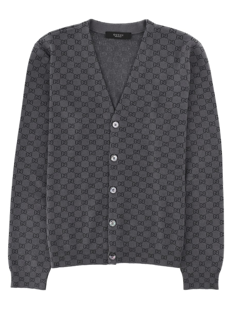 CARDIGAN IN LANA MISTO SETA GG