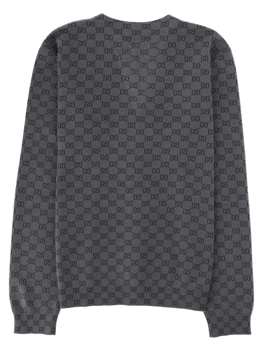 CARDIGAN IN LANA MISTO SETA GG