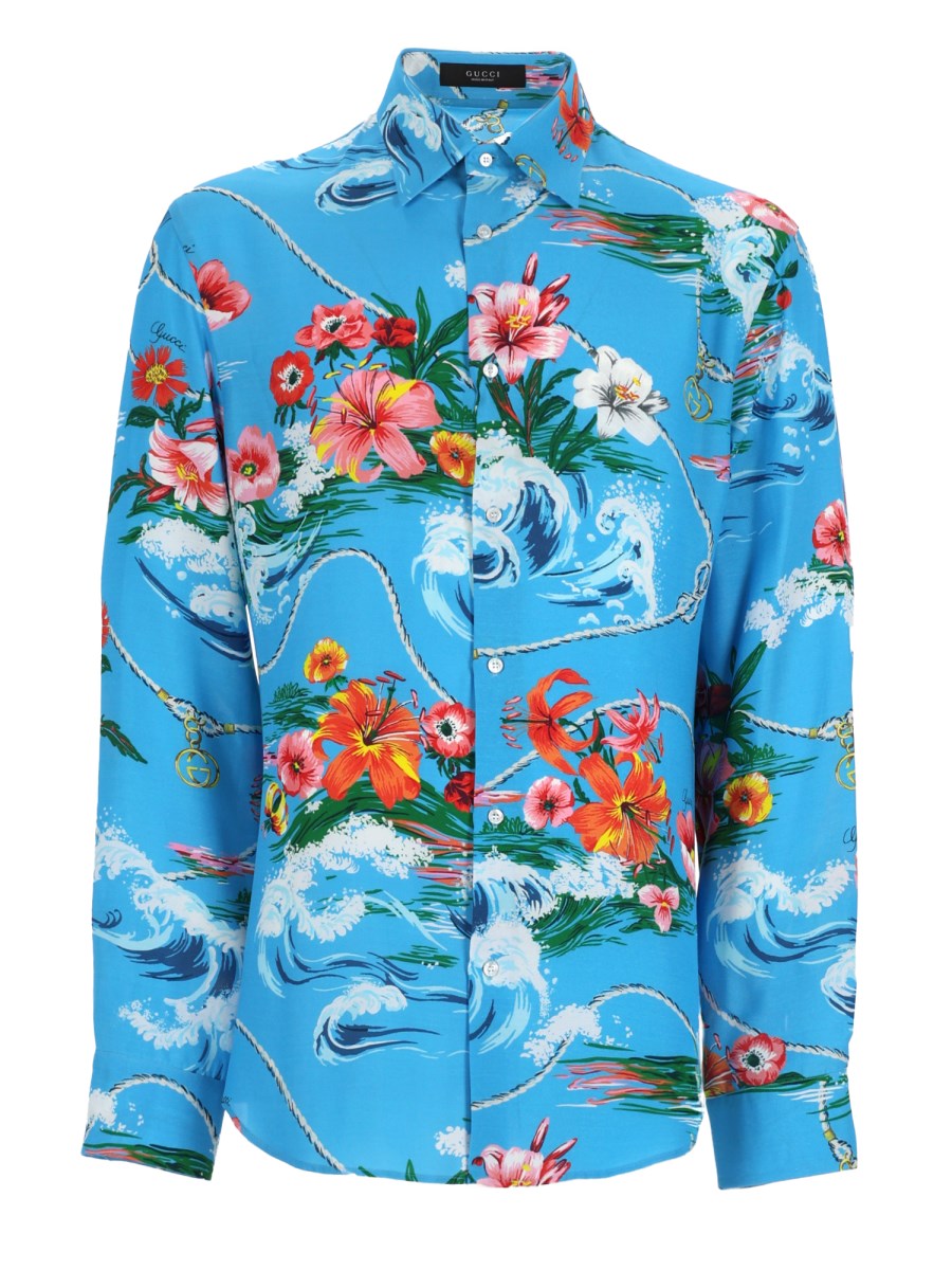 CAMICIA IN TESSUTO FLUIDO STAMPATO