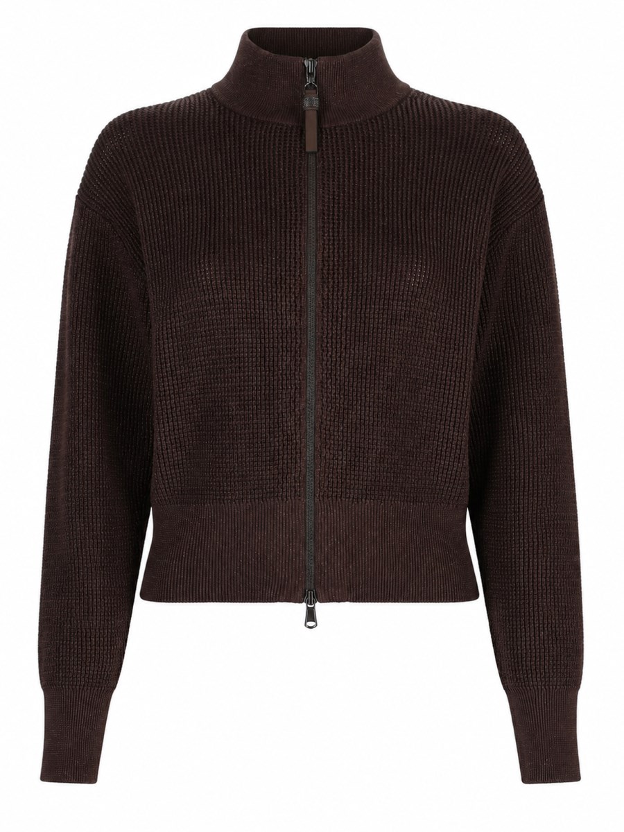 CARDIGAN SPARKLING NET IN COTONE