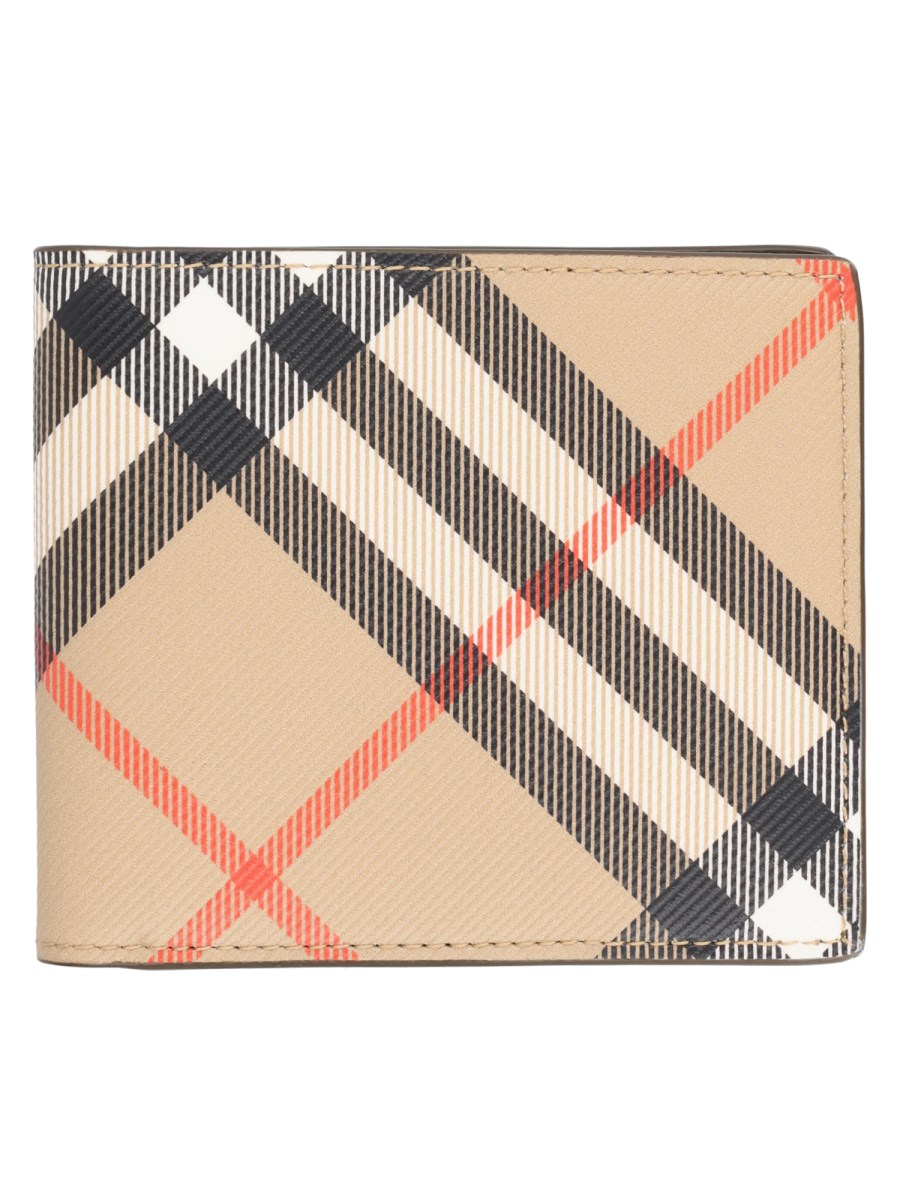 Portafoglio Bifold Con Stampa Check