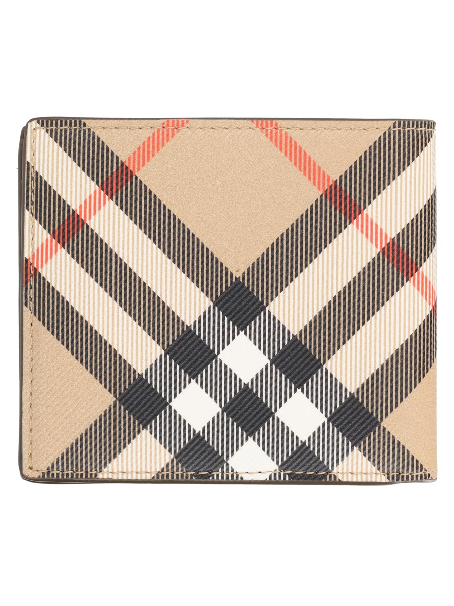 Portafoglio Bifold Con Stampa Check