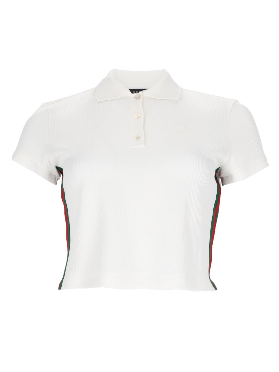 POLO A COSTE IN JERSEY DI COTONE CON WEB
