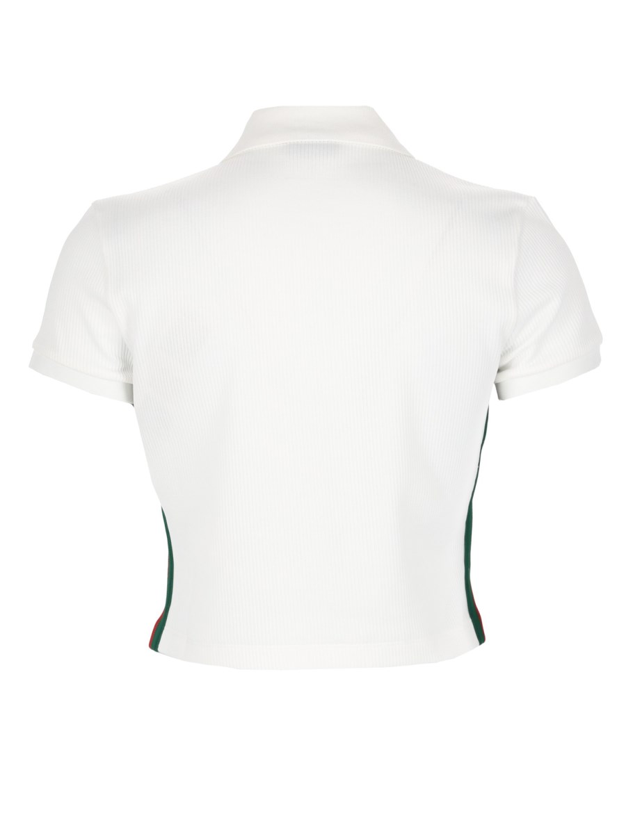 POLO A COSTE IN JERSEY DI COTONE CON WEB