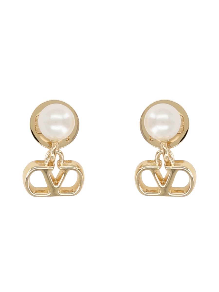 ORECCHINI VLOGO SIGNATURE CON PERLA