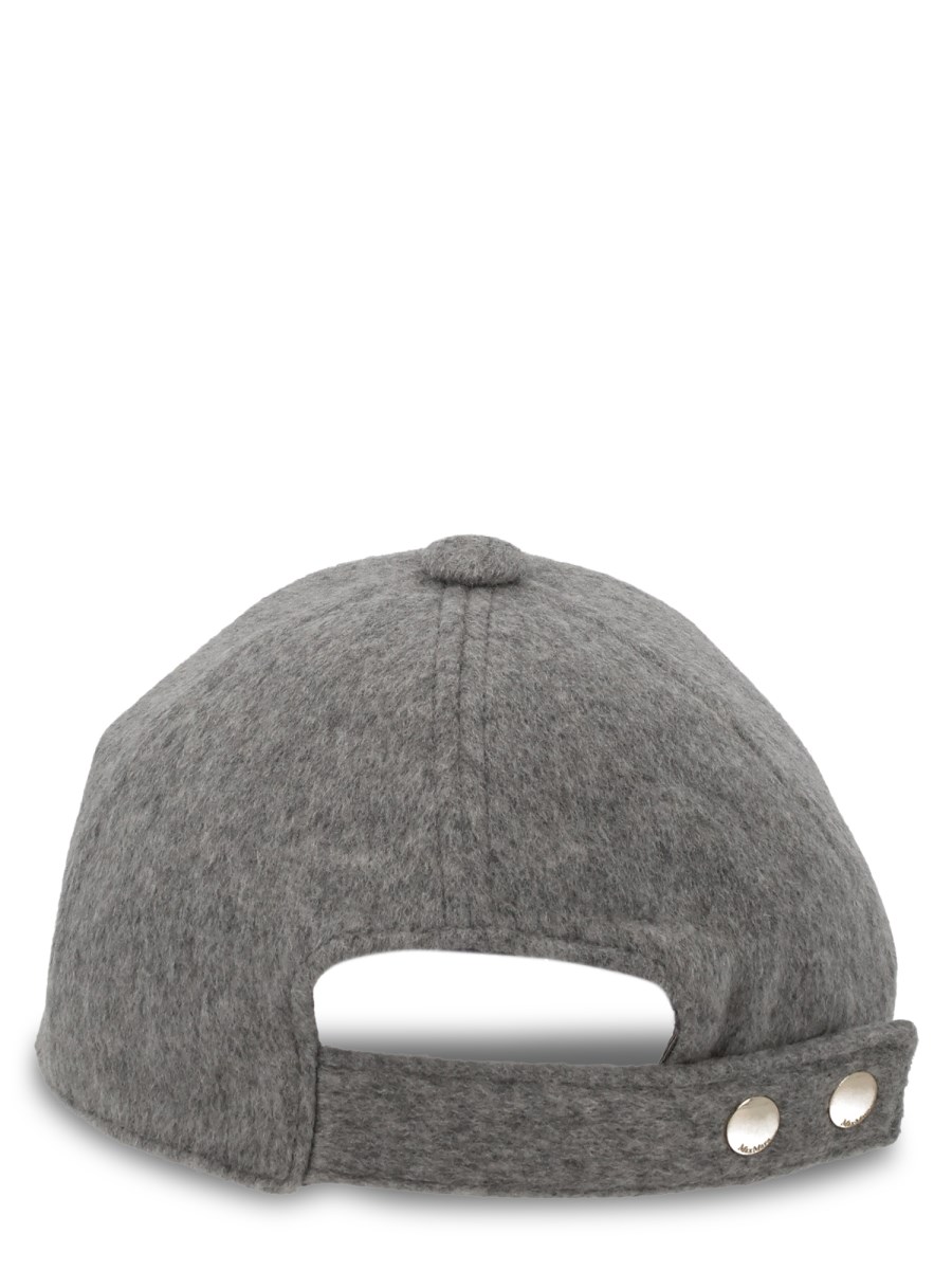 CAPPELLO DA BASEBALL IN CASHMERE CON LOGO