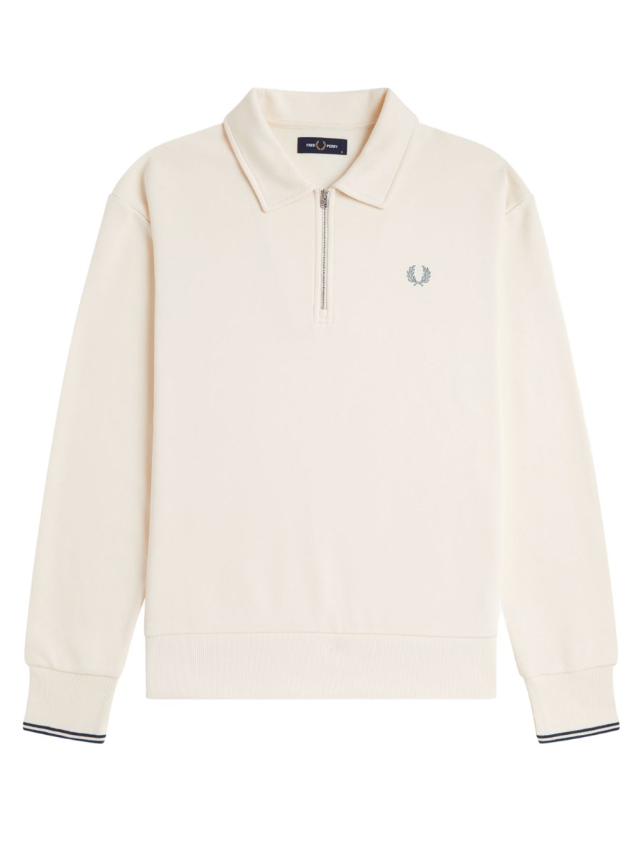 Felpa con Logo E Zip