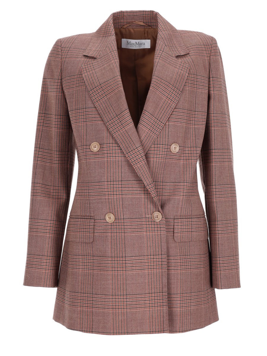Blazer Doppiopetto in Lana Principe di Galles