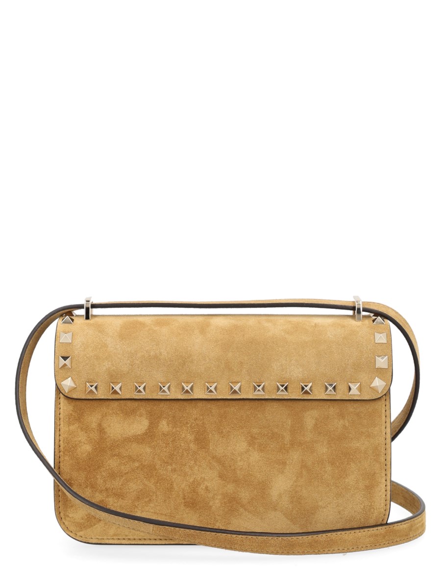 BORSA A TRACOLLA ROCKSTUD SMALL IN SUEDE