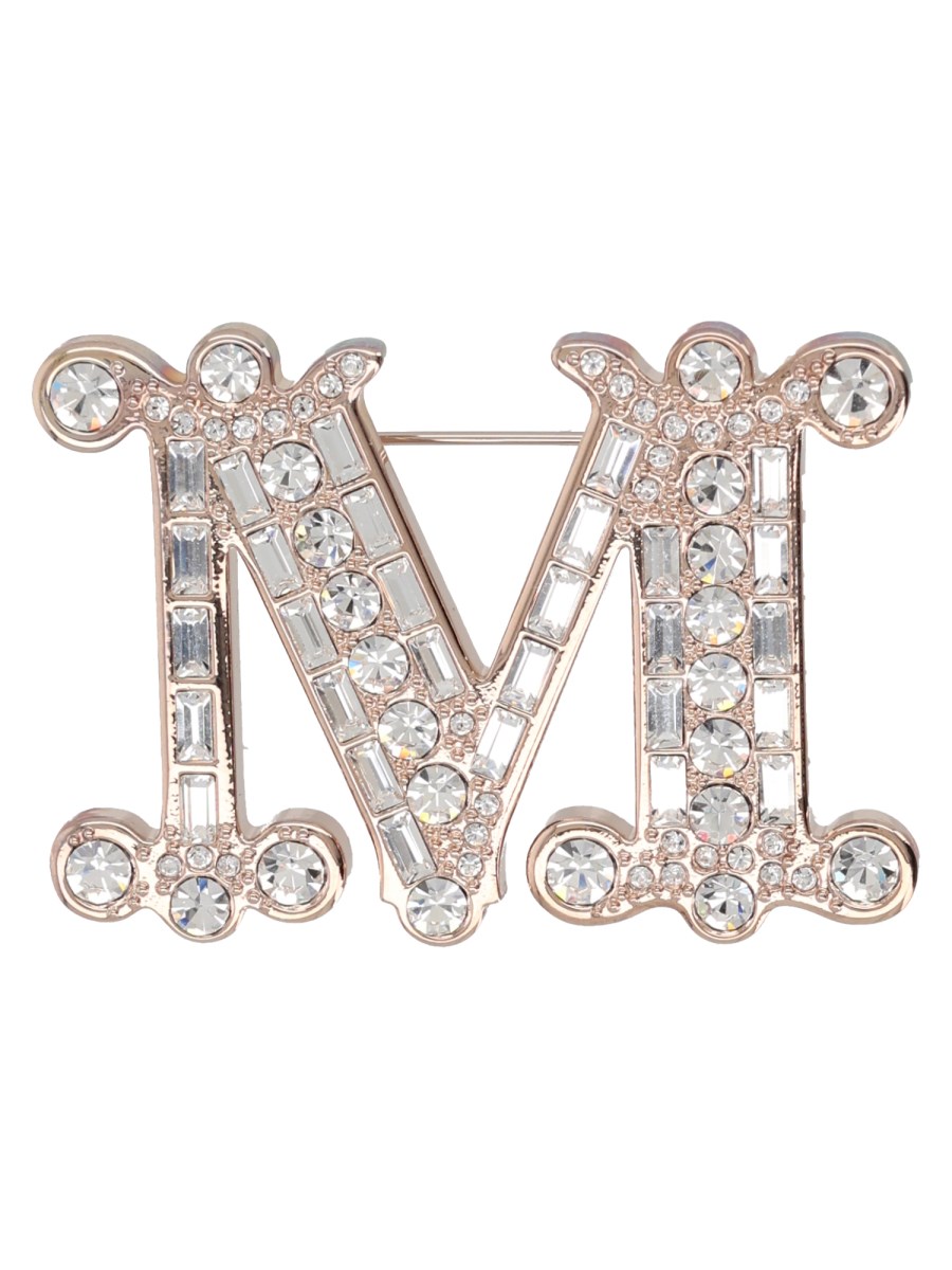 SPILLA MONOGRAM CON CRISTALLI