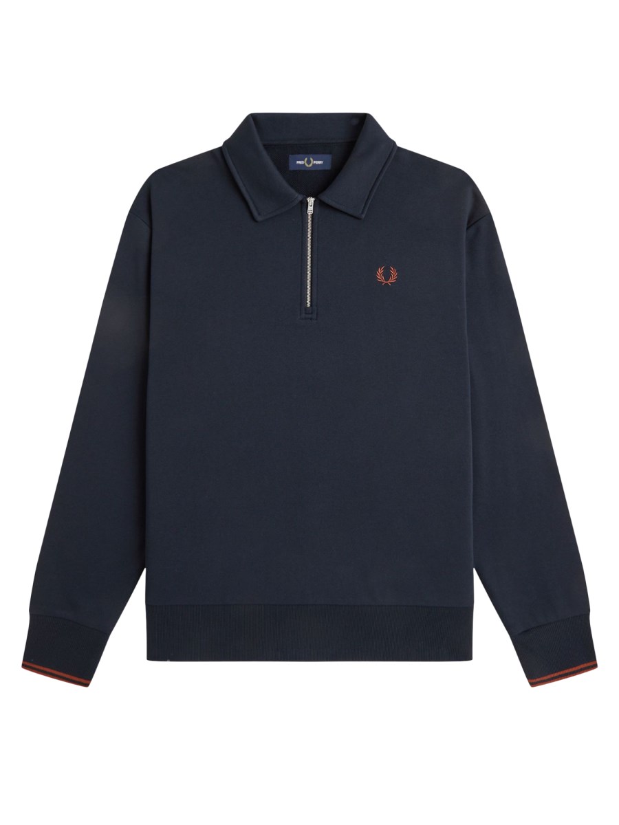 Felpa Con Logo E Zip