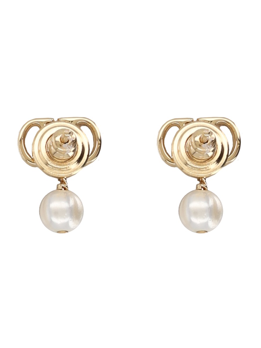 ORECCHINI VLOGO SIGNATURE CON PERLA