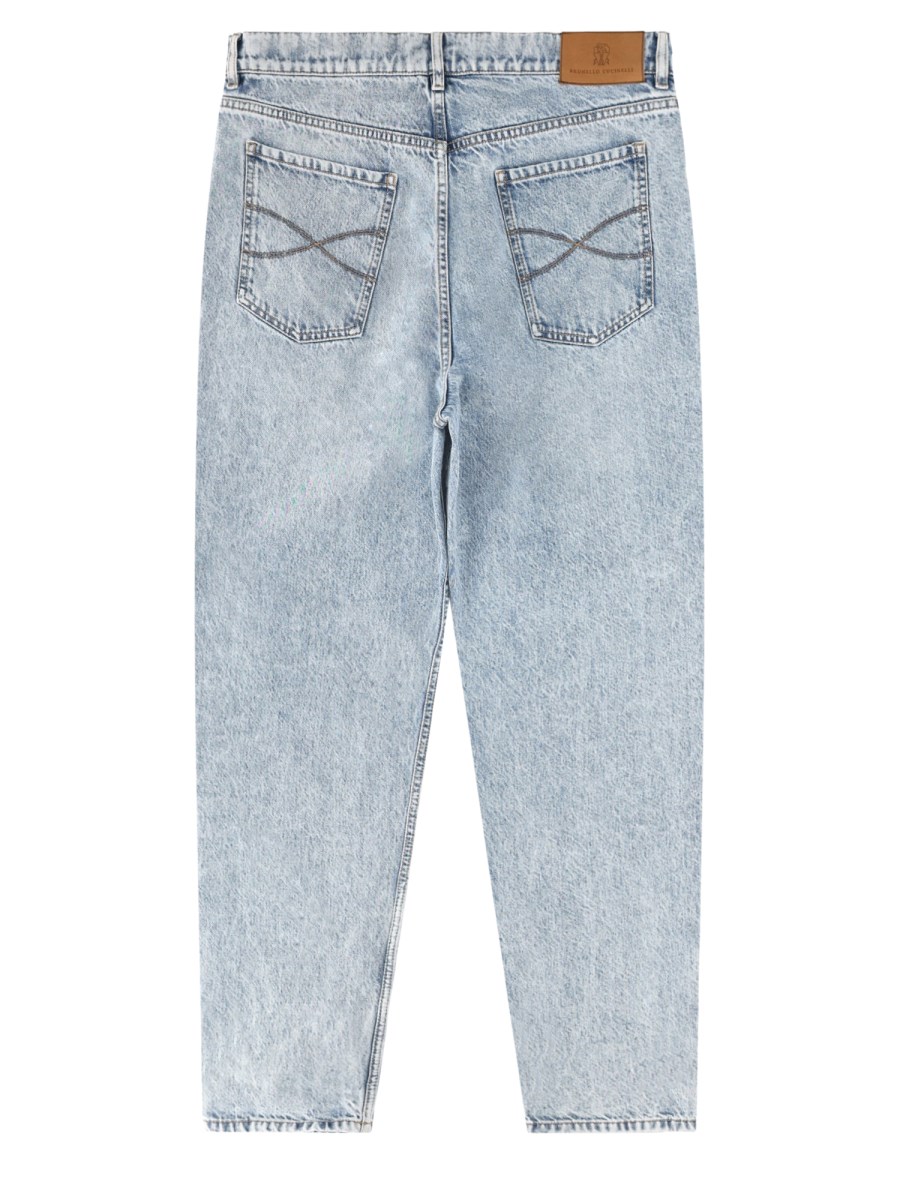 jeans in denim di cotone