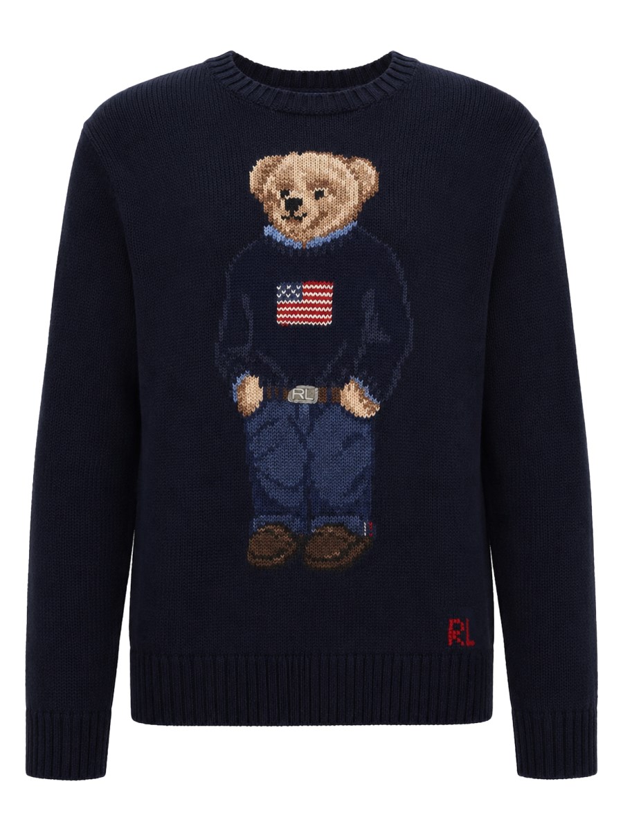 MAGLIA BEAR IN COTONE E LINO