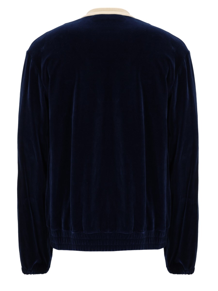 Felpa in Jersey di Cotone con Zip