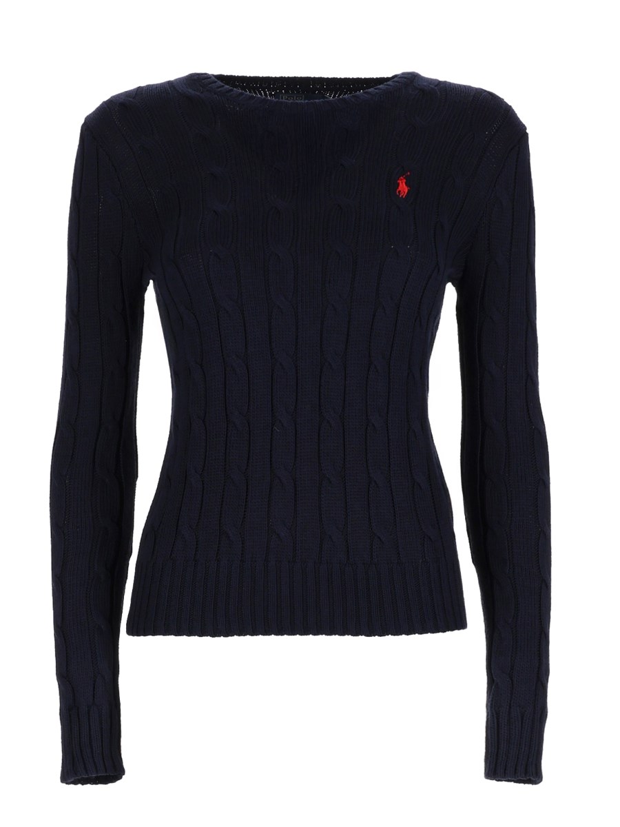 MAGLIA A TRECCE CON LOGO