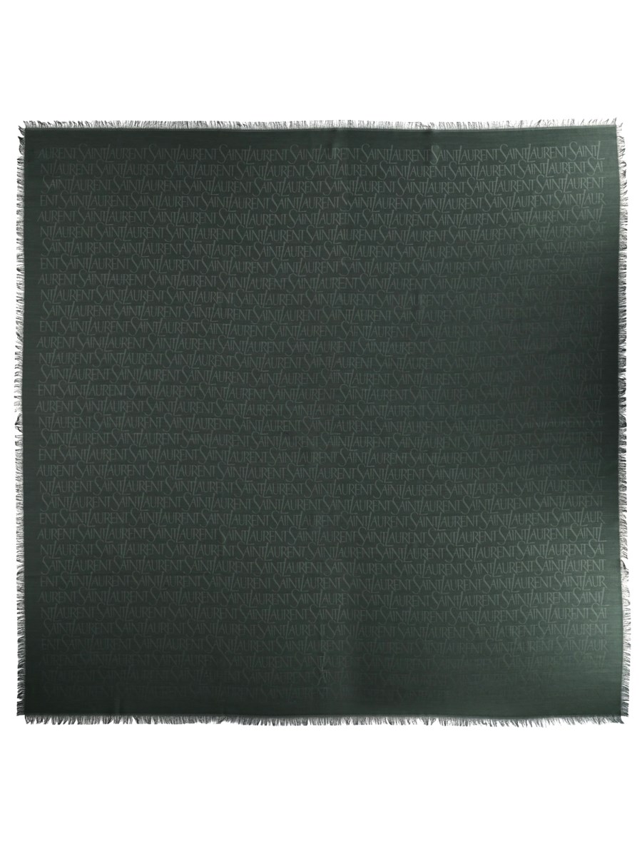 Sciarpa Jacquard In Seta e Lana