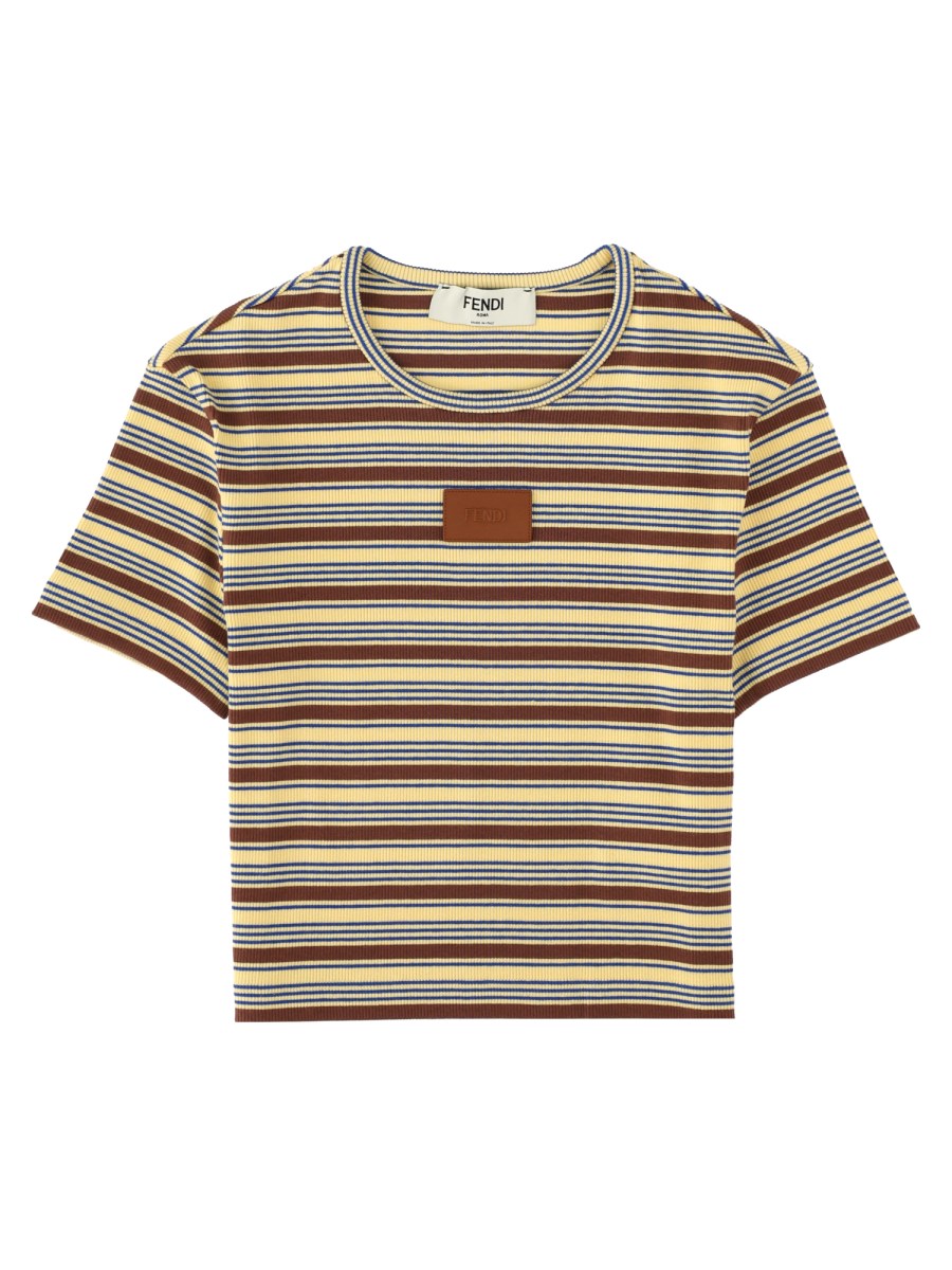 MAGLIA IN COTONE A RIGHE MULTICOLOR
