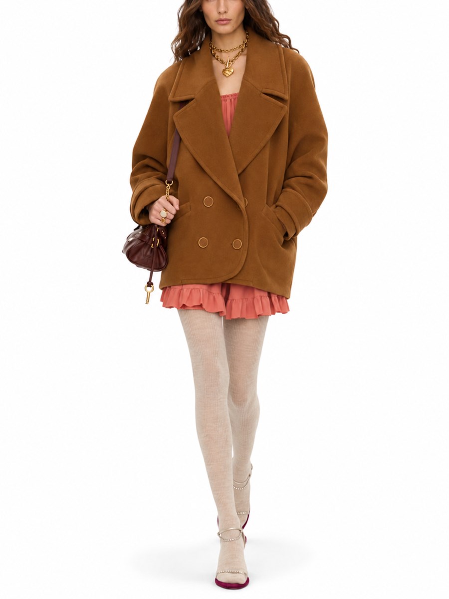 CAPPOTTO CORTO DOPPIOPETTO IN LANA