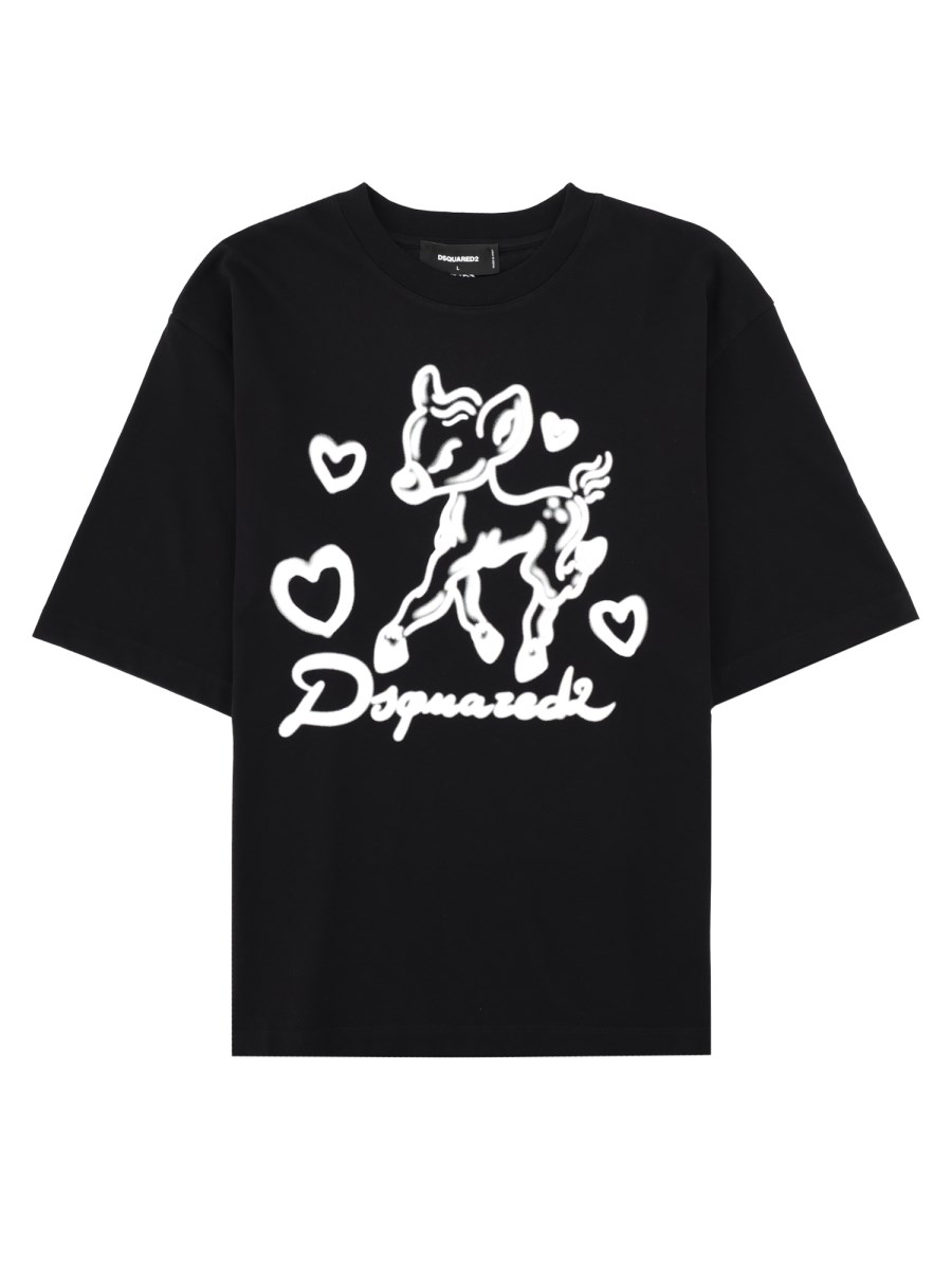T-SHIRT CON STAMPA E LOGO