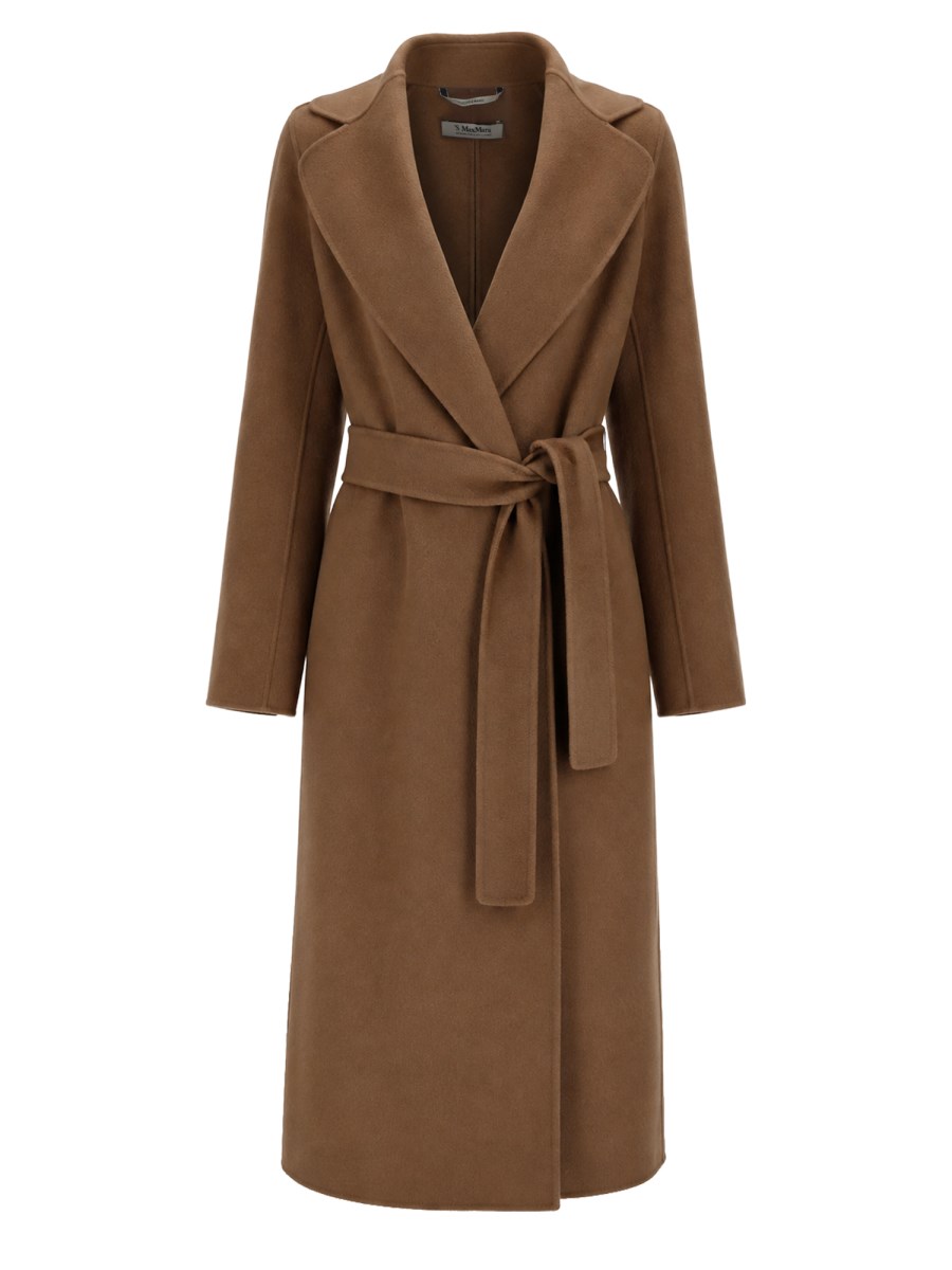 Cappotto a vestaglia in drap di lana