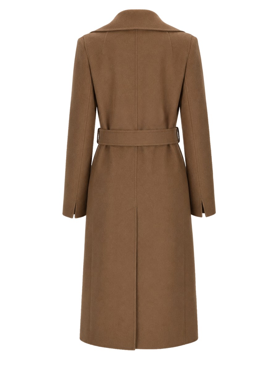 Cappotto a vestaglia in drap di lana