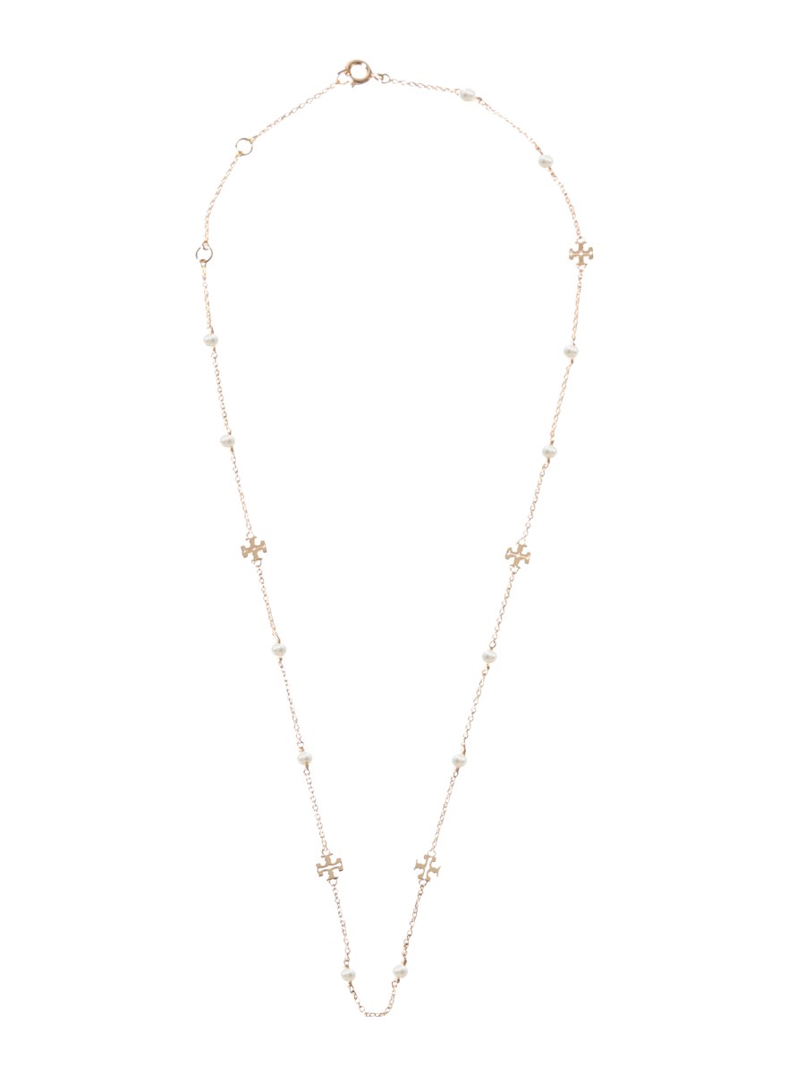 COLLANA KIRA CON LOGO E PERLE