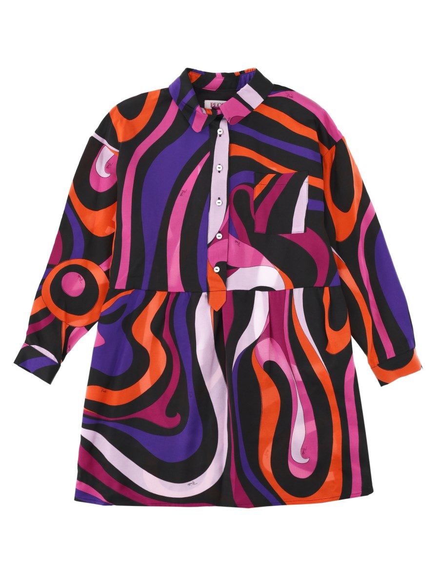 Abito con stampa grafica all-over