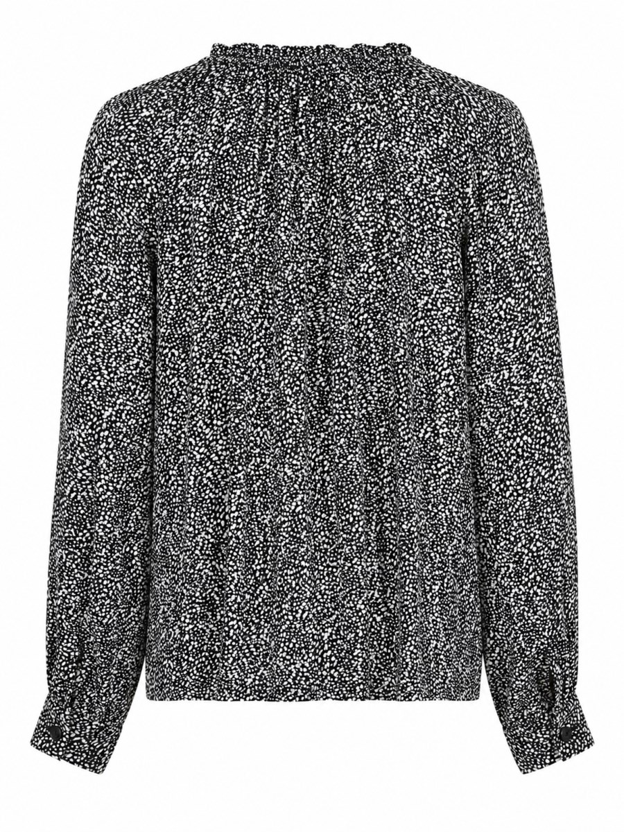BLUSA IN GEORGETTE CON STAMPA METALLIZZATA