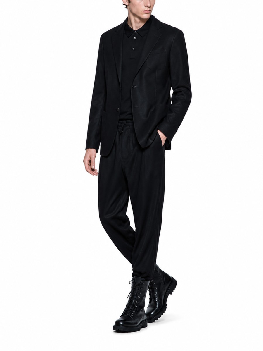 PANTALONE IN DRAP DI CASHMERE STRETCH