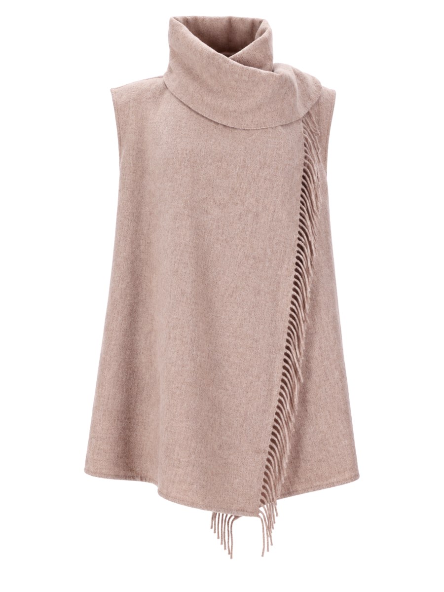 GILET CON SCIARPA IN LANA