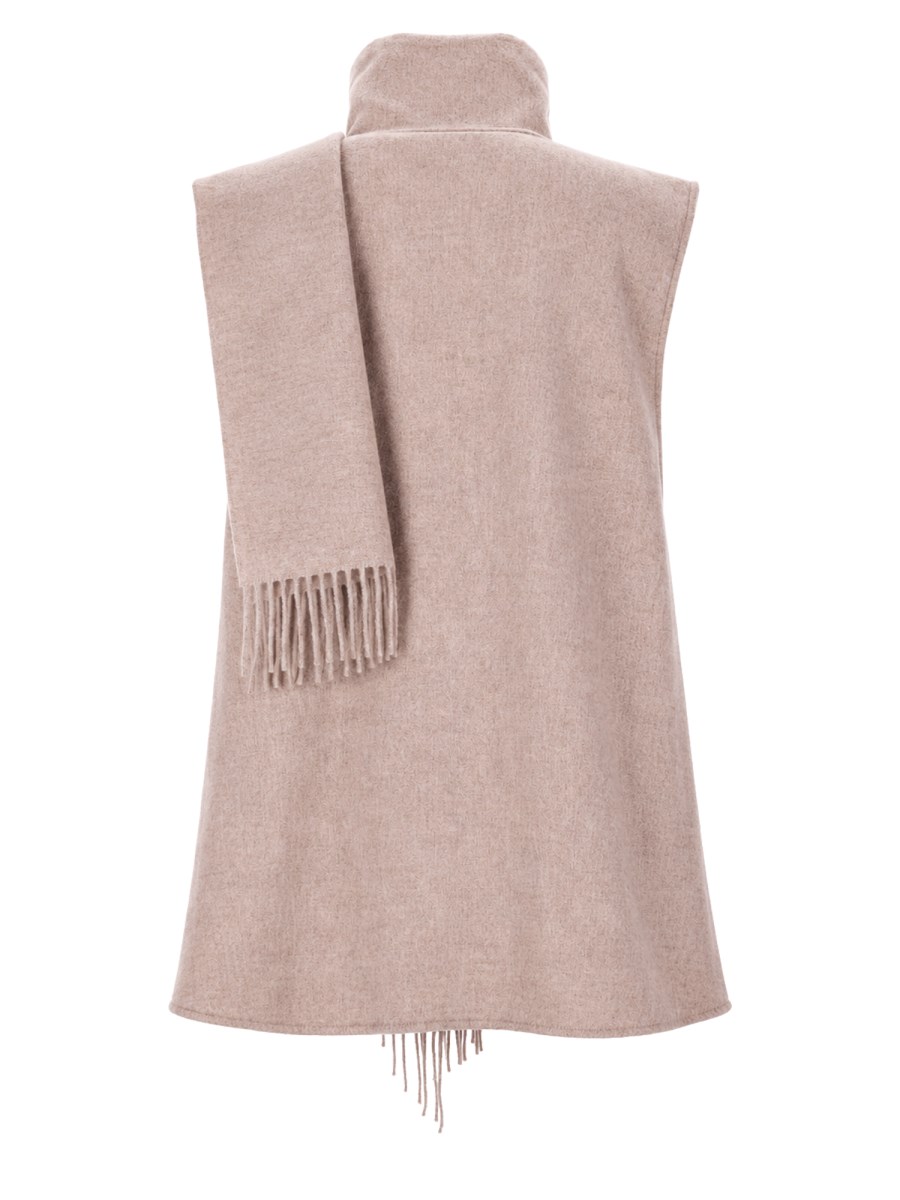 GILET CON SCIARPA IN LANA