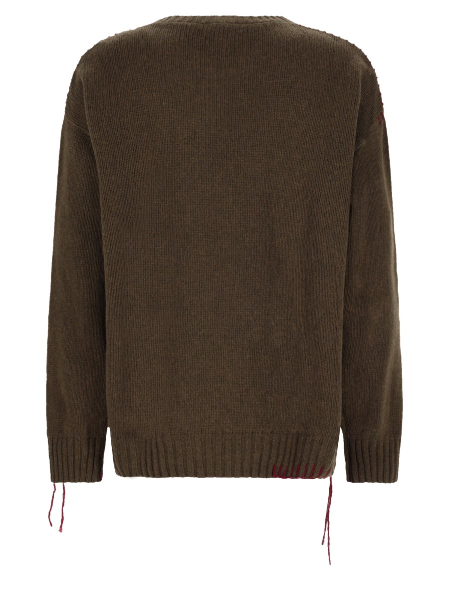 MAGLIA CREW CROP IN LANA 