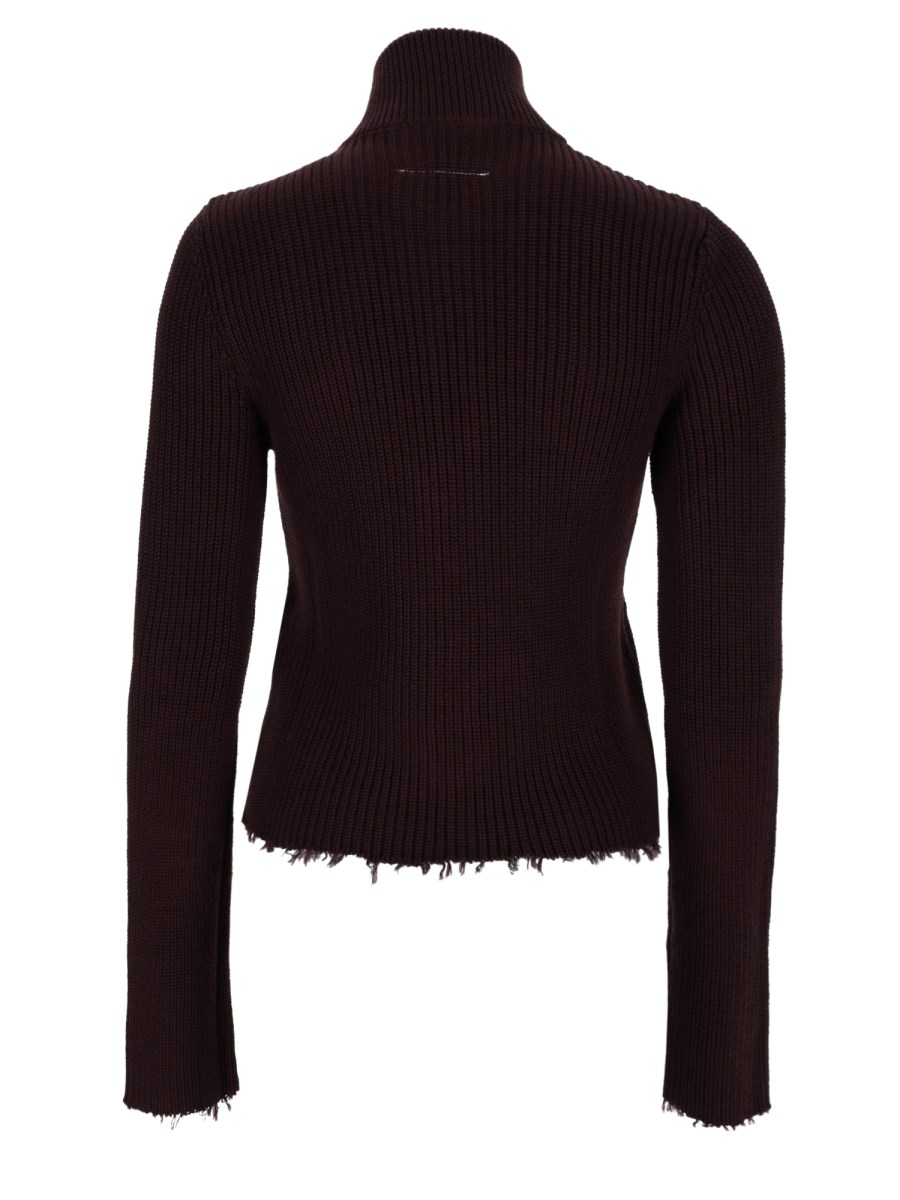 cardigan a coste con zip