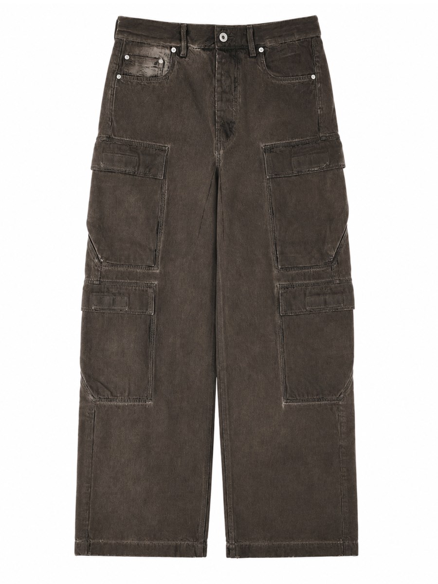 JEANS CARGO IN DENIM DI COTONE
