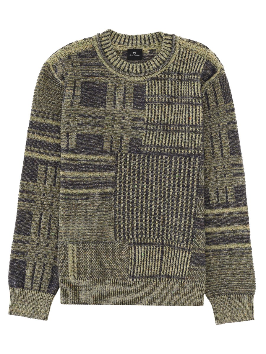 MAGLIA PATCHWORK IN COTONE