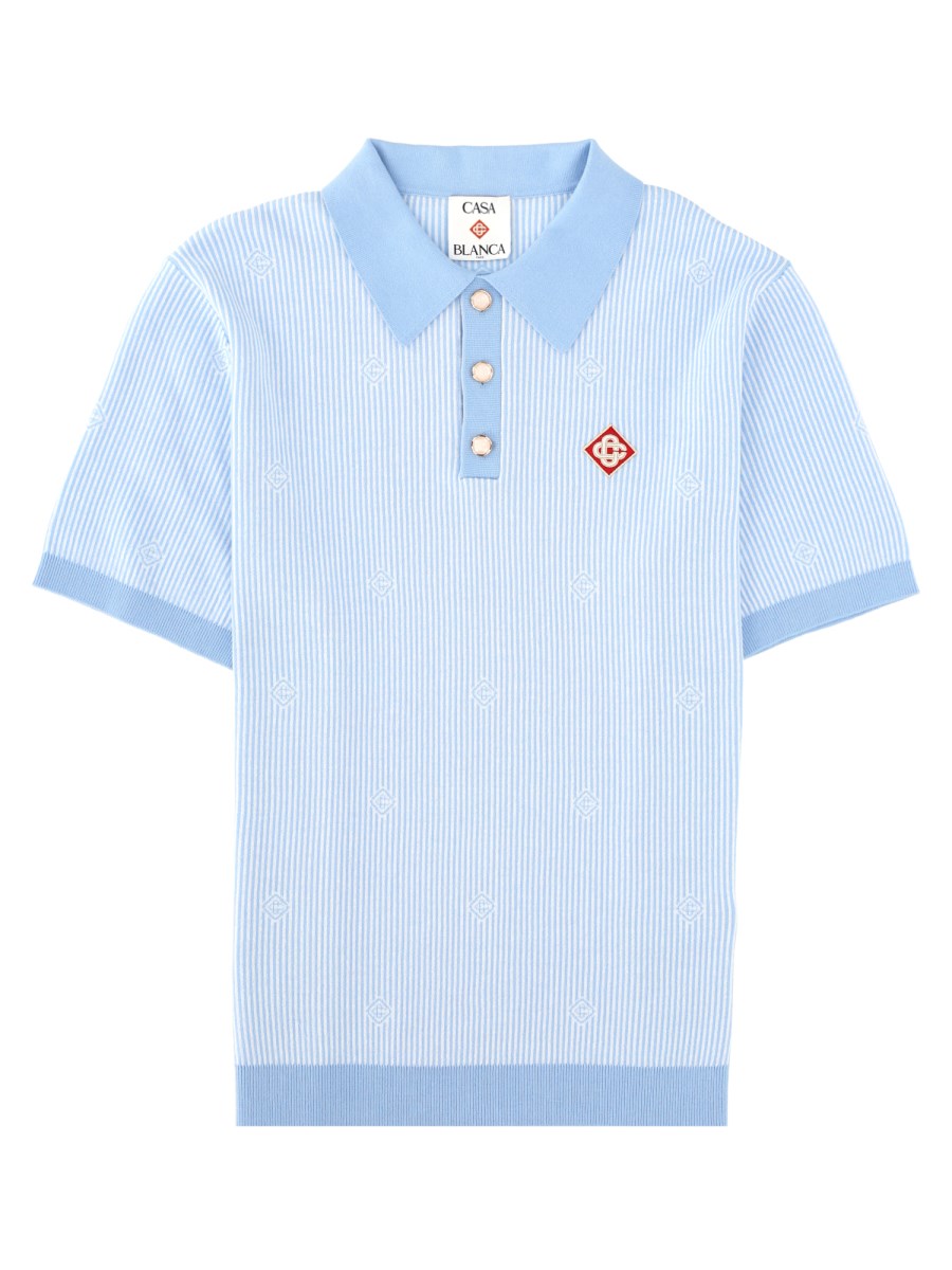 POLO IN MAGLIA A RIGHE