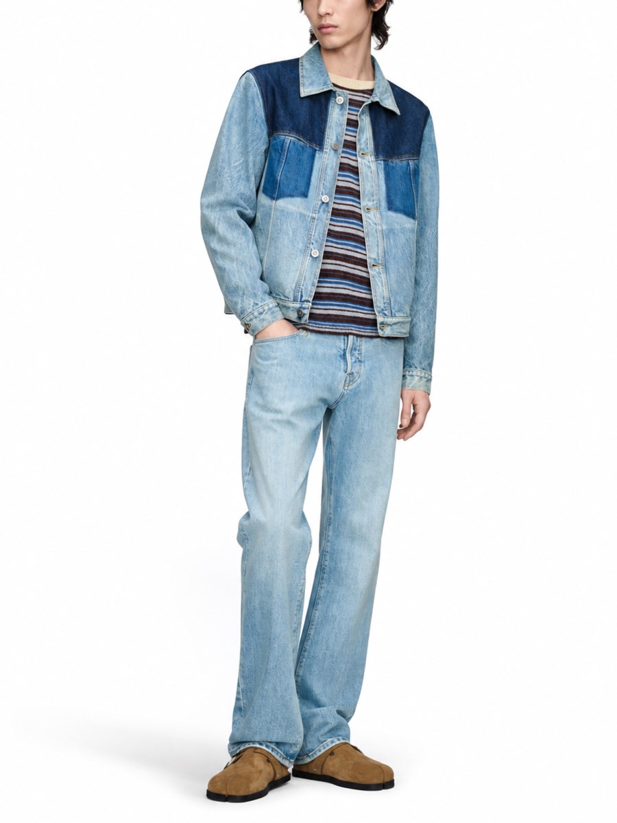 Jeans A Gamba Dritta in denim