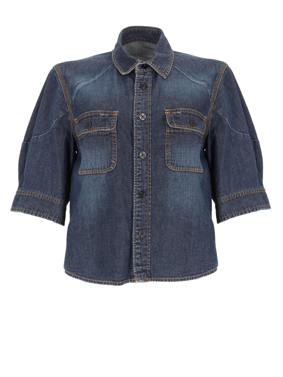 Camicia In Denim Di Cotone