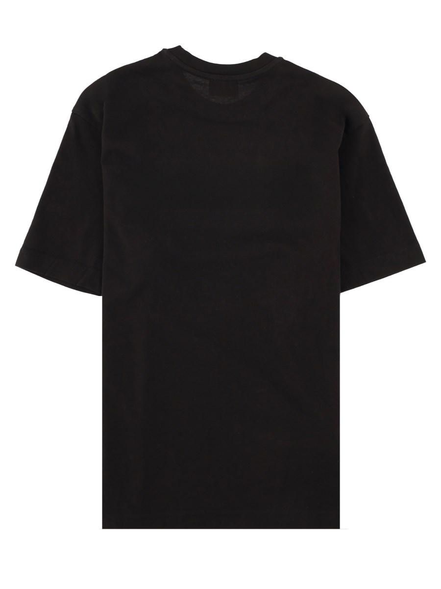 T-SHIRT CON LOGO EFFETTO SFRANGIATO