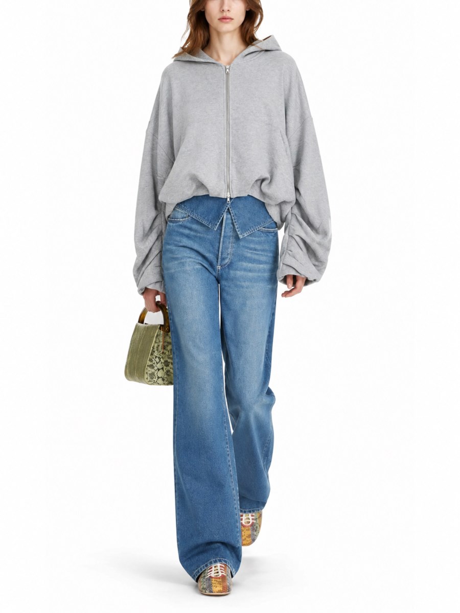 FELPA IN COTONE CON ZIP