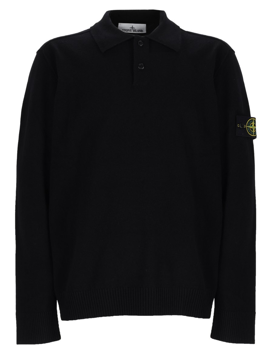 POLO IN MAGLIA CON PATCH LOGO