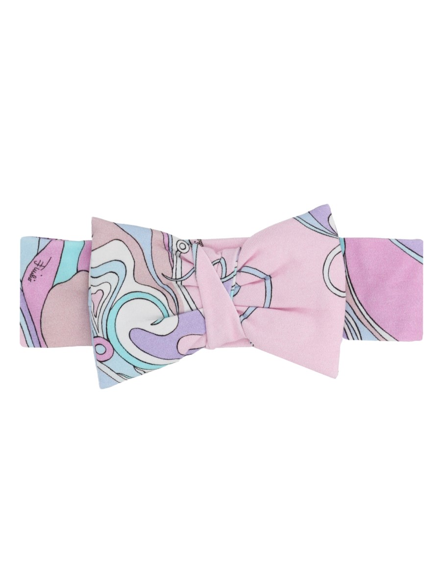Fascia per capelli per neonata con stampa iride all-over