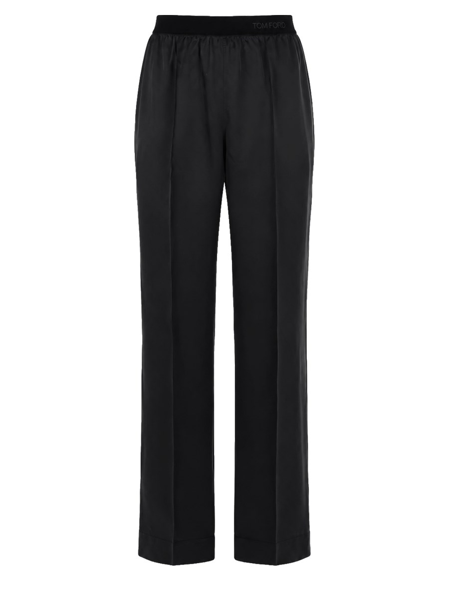 pantalone pj in raso di seta stretch